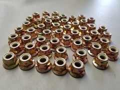 (50) M10-1.25 or 10mm Metric Hex Flange Stop Lock Nut / Nylon Insert ,Class 8.8