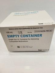ICU Medical Single Use VI Empty Container for Admixing Medications 50 units
