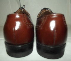 Iron Age Safety Shoes Mens9M Brown Leather Wingtip Steel Toe Oil Proof Bostonian