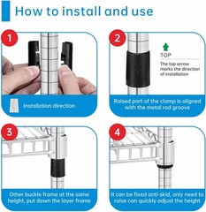 24Pcs Black Wire Shelf Clips – Shelf Lock Clips for 1 Inch Pipe Shelving – Durab