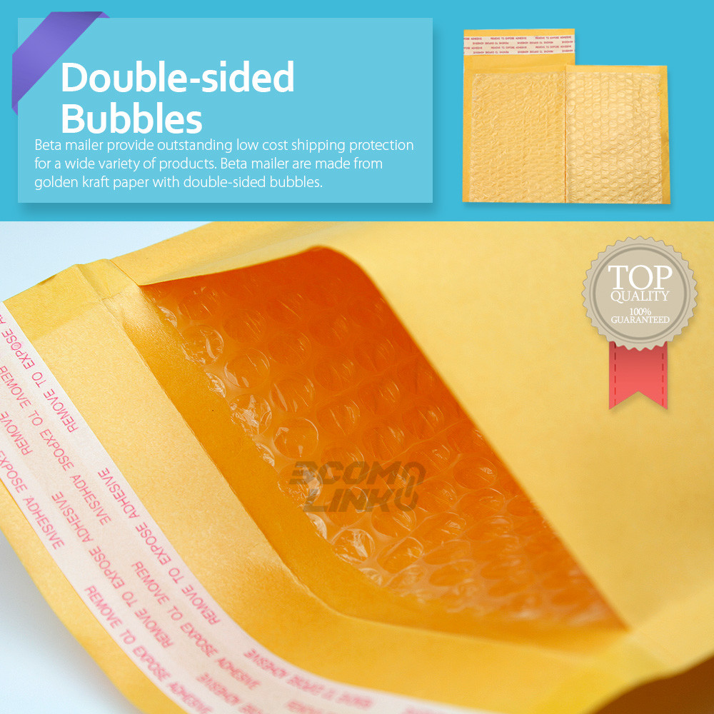 4×6 inch Kraft Self Seal Bubble Mailer Padded Envelope #0000 25,50,100,500