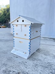 2026 White Wooden Auto Bee Hives Cedarwood + 7PCS Beekeeping Honey Hive Frames