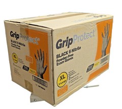 6 Mil BLACK Nitrile Powder-Free Exam Gloves Case of 10 boxes of 100pcs