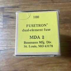 Buss Fuse Box Of 100 MDA-2 MDA2 dual-element Fuse Bussmann Ceramic
