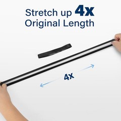 Large Rubber Bands Heavy Duty 30PCS Size #107 Black Elastic Long Rubber Bands