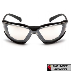 Pyramex Proximity Safety Glasses Foam Padded Black Frame Clear Anti-Fog Lens