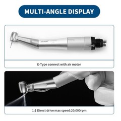 AZDENT Dental Slow Speed Contra Angle Handpiece 1.6mm Friction Grip Push Button