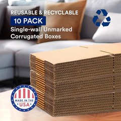 Moving Boxes Medium 18″L x 14″W x 12″H 10-Pack | Corrugated Cardboard Box for S