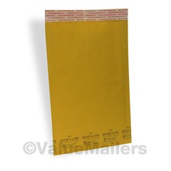 100 #1 KRAFT 7.25X12 ECOLITE BUBBLE MAILERS PADDED ENVELOPE, 100 9X12 CLEAR BAGS