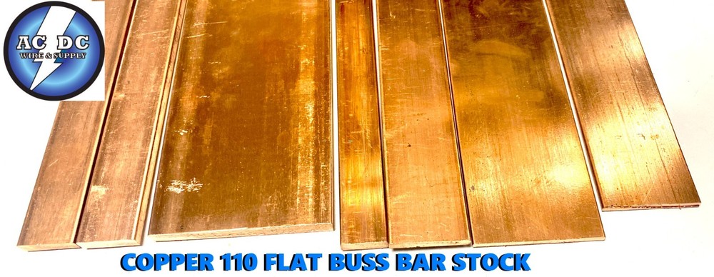 Copper 110 Flat BUSS Bar Stock – YOU CHOOSE THE SIZE- 1/8″, 1/4″,3/8″, 3/16″