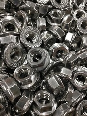 Flange Nuts Stainless Steel, Serrated Base for Locking Main Sizes Available