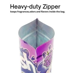 Smell Proof 3.5g Stand Up Mylar Bags Zipper Candy Holographic Foil Bags 100pcs