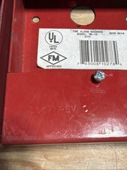 FIRE-LITE ALARMS MODEL SB-10 FIRE ALARM BACK BOX AS SHOWN Lot Of 2