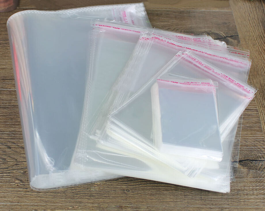 Clear Self Adhesive Peel & Seal Plastic Bags OPP Display,Garment,Card,Jewellery