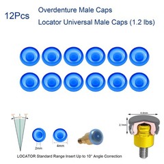 US Dental fit ZEST locator Male Cap Inserts Standard Angle Range 20°-1.2/2.4lbs