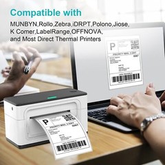 500 Fanfold 4″ x 6″ Direct Thermal Labels Perforated for Zebra Rollo MUNBYN UPS