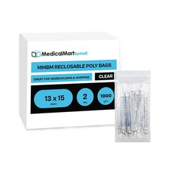 1000 13″ x 15″ Clear Reclosable Zip Seal Bags Plastic 2 Mil Lock Jewelry Zipper