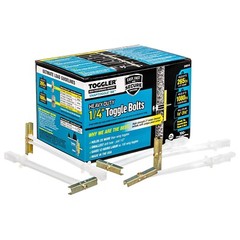 Toggler 24014 1/4″ x 20 Wall Anchors with No Bolts (Box of 100)