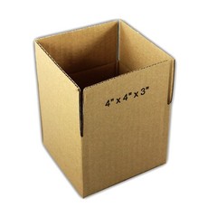25 U-Line 4x4x3 Cardboard Shipping Boxes Corrugated Mailer Packing Box