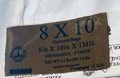 8” x 10” 1000 PCS Plastic Bags Open Top Lay Flat Multi Purpose Packing Plastic