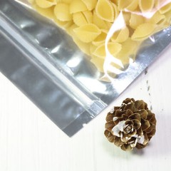 100 Pcs Food Safe Silver QuickQlick™ Stand Up Bag with Single Sided Clear Window