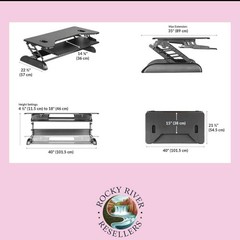 Stand-Sit Adjustable Height Desk Converter | VariDesk® Cube Plus® 40 | 49884 |