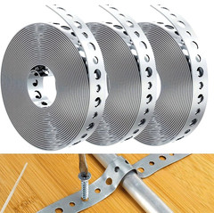 1pc Galvanized Steel Perforated Metal Tape Multi-Slot Pipe Support – NEW