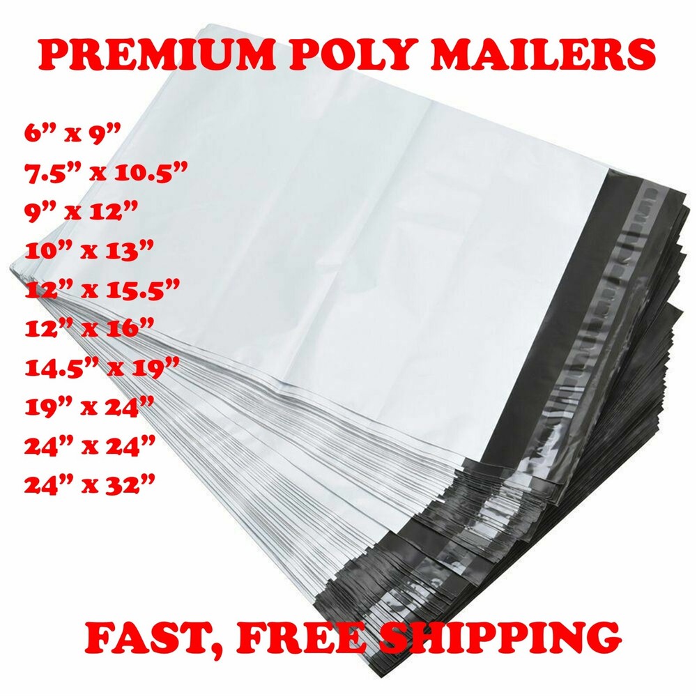 POLY MAILERS SHIPPING ENVELOPES SELF SEALING PLASTIC MAILING BAGS CHOOSE SIZE