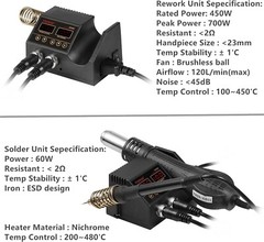 Soldering Iron Station 2-IN-1 SMD Hot Air Rework Station