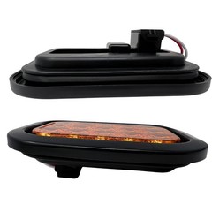 All Star Truck Parts 5×3 2x Amber Strobe Flashing Rectangle 15 LED Signal Turn