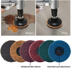 50PC 3 inch Medium Surface Conditioning Roll Lock Sanding Disc Die Grinder Drill