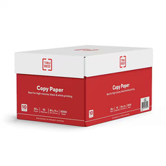 TRU RED Copy Paper 8.5×11 Letter 20lb 92 Bright 500 Sheets White/10-Ream