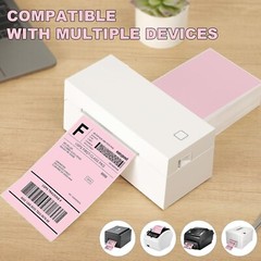 1000 4×6 Fanfold Direct Pink Thermal Labels for Zebra and Rollo Printers