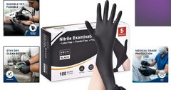 Versatile 4 Mil Black Disposable Gloves – Perfect for Cooking & Cleaning, 100ct
