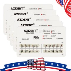 Dental Orthodontic Bracket Braces Mini Roth/MBT Slot .022/.018 3-4-5 Hooks USA