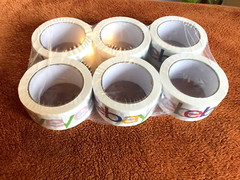6 Rolls EBAY BRANDED Packaging Tape Color Logo 2″ x 75 yards NEW SEALED