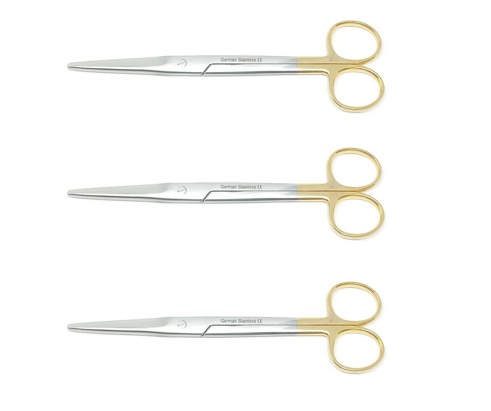 3 German TC Super Cut Mayo Dissecting Scissors Straight 5.5″ Surgical Instrument