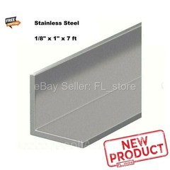 Stainless Steel Angle Iron 1/8″ x 1″ x 7 Ft 90 Degree Hot Rolled 304 Mill Finish
