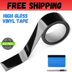 2″ x 30 Ft High Gloss Vinyl Tape for Black Out Chrome Delete Window Trim
