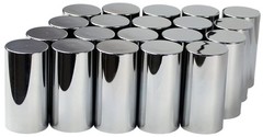 33mm Chrome ABS Plastic Cylindrical Screw on Lug Nut Covers Caps for Semi Tru…