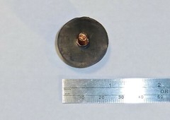 (QTY. 4) 1”d. x 1/2”H Screw-In RUBBER FEET #10-32 bolt screw stud Domed Tapered