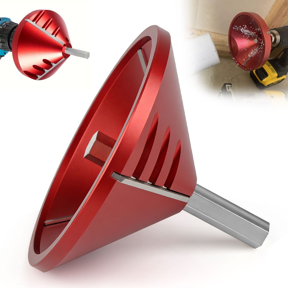 2-in-1 PVC Pipe Chamfer & Deburr Tool Manual Pipe Reamer 0.92–3.89″OD CPVC Pipe