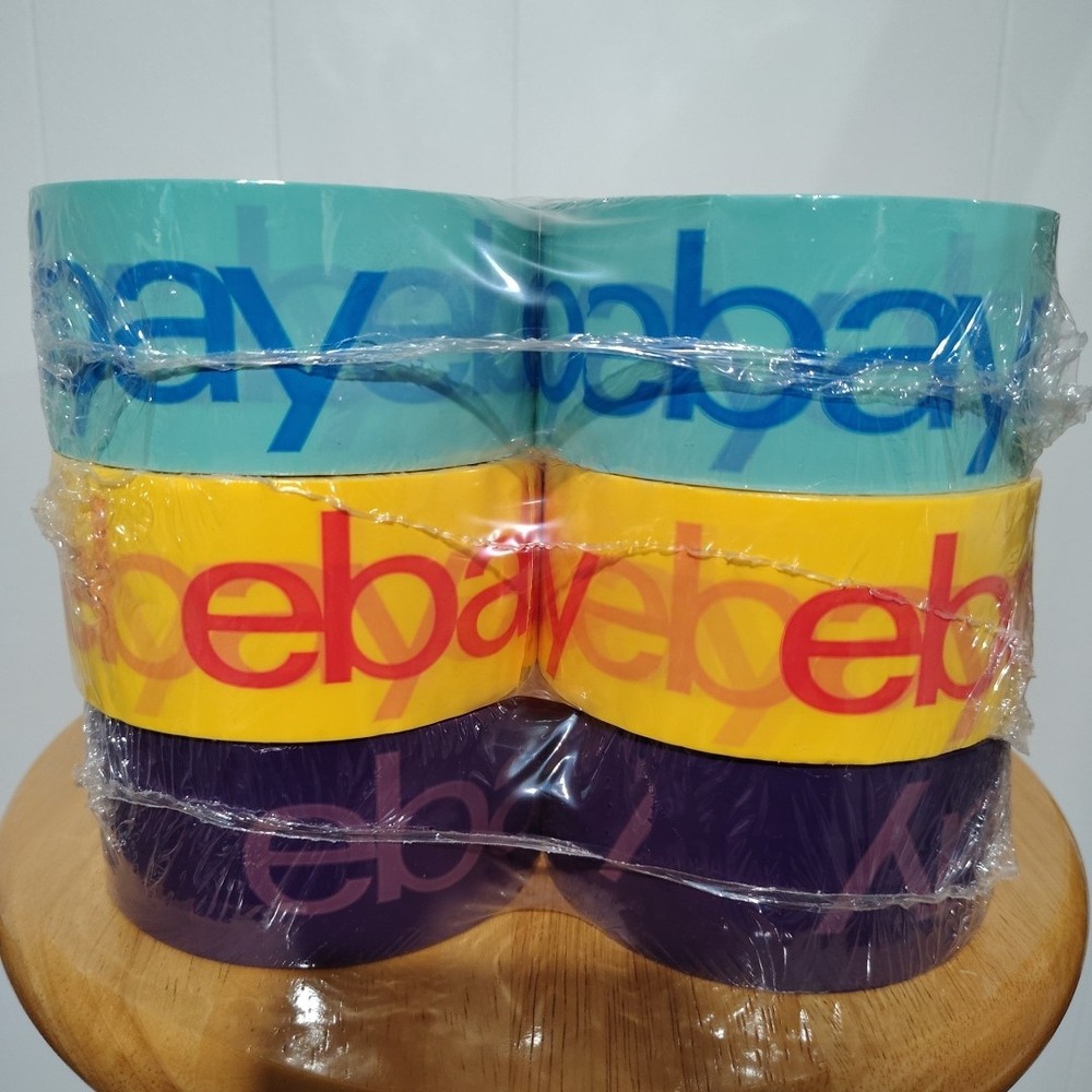 12 Pack Bold Colors Ebay Packing Tape Purple Blue Yellow 2″ X 75 Yards Each Roll