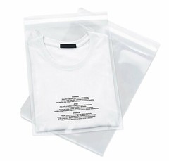 Poly Bags Resealable Suffocation Warning Clear Merchandise 1.5 mil Opp Cell Bag
