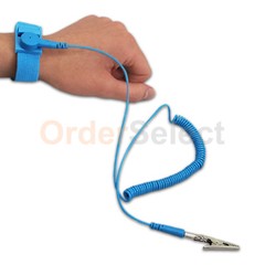 Anti-Static Wrist Band ESD Grounding Strap Prevents Static Build Up, Blue