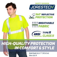 Printed Hi Vis T Shirt Reflective Safety Lime Short Sleeve HIGH VISIBILITY