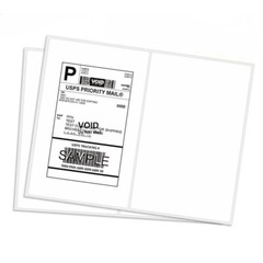 500-8000 Mailing Shipping Labels 8.5″x5.5″ Round Corner Half Sheet Self Adhesive