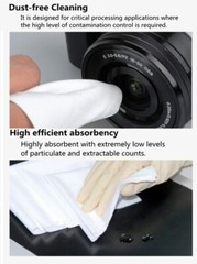 4″X4″ Cleanroom Soft Wipers Class 1-10000 Microfiber Dust Free Cloth 400 pcs/Bag
