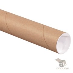 3″x36″ ProLine Premium Kraft Mailing Shipping Tubes with Caps – 2 Tubes