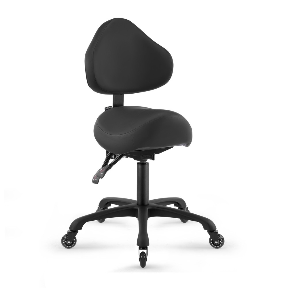 DR.LOMILOMI Ergonomic Saddle Rolling Stool Chair with Backrest 510 KOA